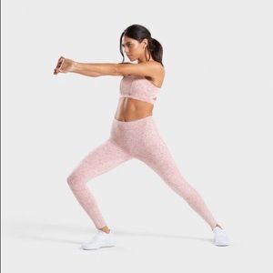 Gymshark Fleur Texture Sports Bra - Brick Red - Large